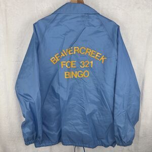 Vintage Sportsmaster Beavercreek Bingo Satin Jacket Blue Size‎ Large